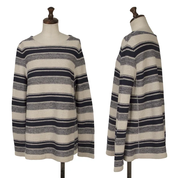 45rpm 45R Stripe Cotton Knit Top Navy,Beige 0 K-164071_001
