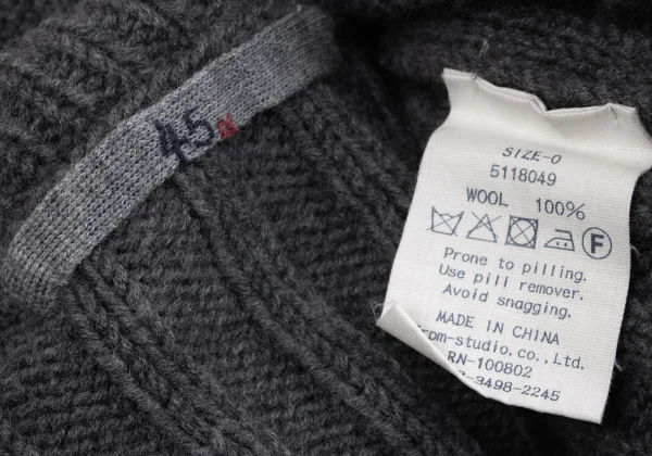 45rpm 45R Wool Turtle Neck Rib Knit Sweater K-164075_013