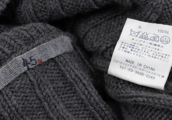 45rpm 45R Wool Turtle Neck Rib Knit Sweater K-164075_014