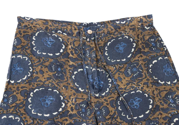 45rpm 45R  Indigo Dyed Floral Pattern Cotton Wide Pants K-164079_002