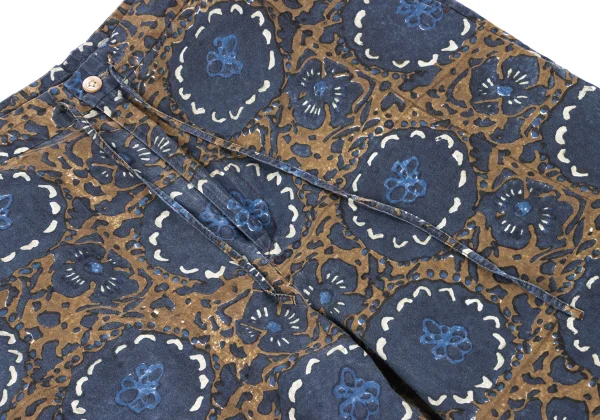 45rpm 45R  Indigo Dyed Floral Pattern Cotton Wide Pants K-164079_003