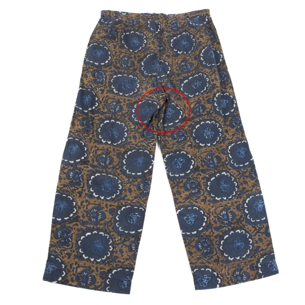 45rpm 45R  Indigo Dyed Floral Pattern Cotton Wide Pants K-164079_010