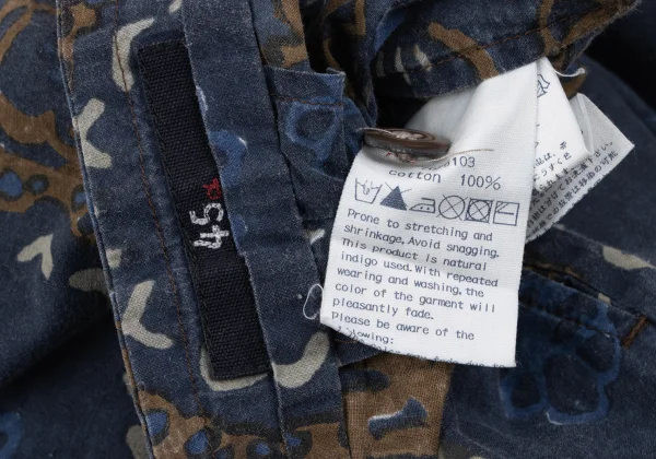 45rpm 45R  Indigo Dyed Floral Pattern Cotton Wide Pants K-164079_013