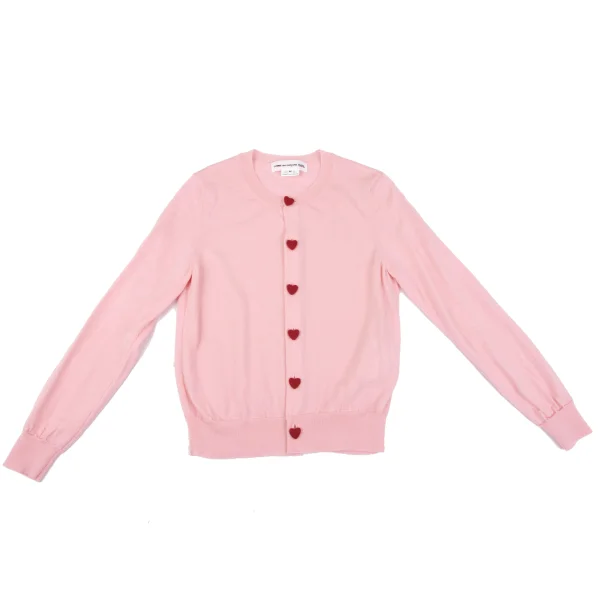 COMME des GARCONS GIRL Heart Button Wool Knit Cardigan K-164081_002