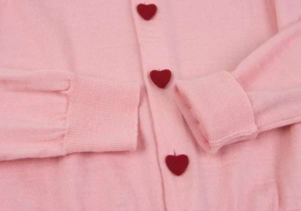 COMME des GARCONS GIRL Heart Button Wool Knit Cardigan K-164081_007