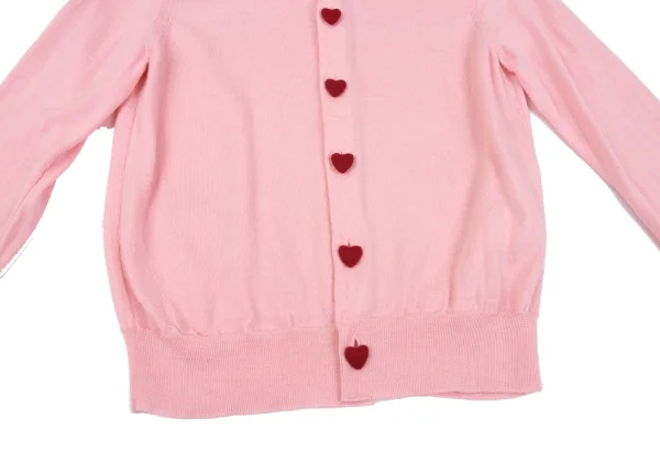 COMME des GARCONS GIRL Heart Button Wool Knit Cardigan K-164081_008