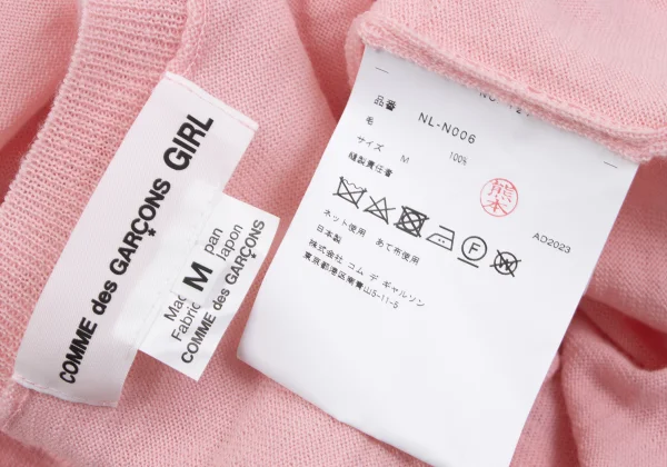 COMME des GARCONS GIRL Heart Button Wool Knit Cardigan K-164081_014