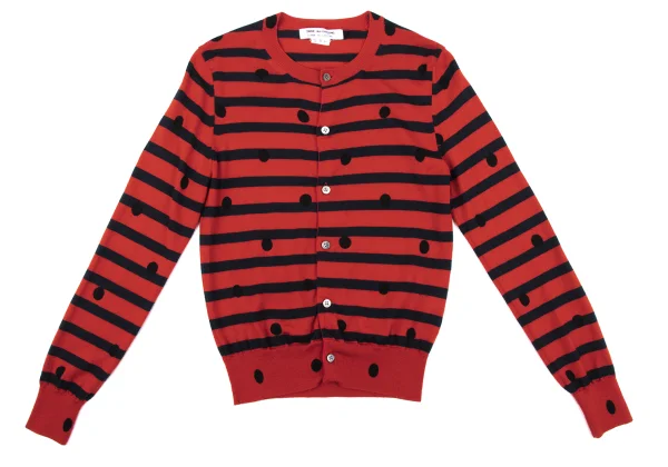 COMME des GARCONS Dot Stripe Wool Knit Cardigan K-164089_002