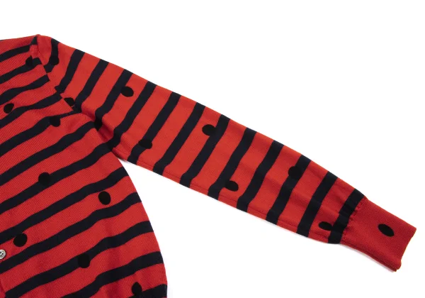 COMME des GARCONS Dot Stripe Wool Knit Cardigan K-164089_006