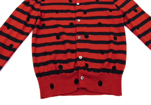 COMME des GARCONS Dot Stripe Wool Knit Cardigan K-164089_008