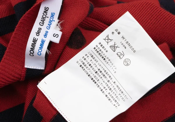 COMME des GARCONS Dot Stripe Wool Knit Cardigan K-164089_014