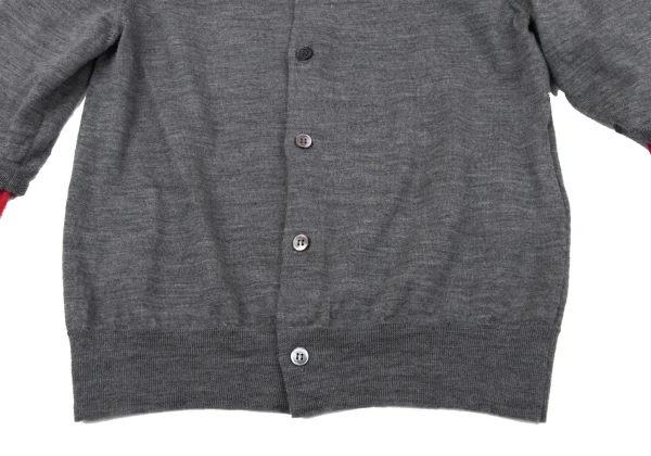 COMME des GARCONS Layered Sleeves Wool Knit Cardigan K-164090_009