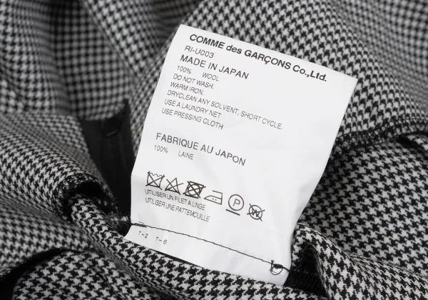 COMME des GARCONS Houndstooth Wool Overalls K-164091_012