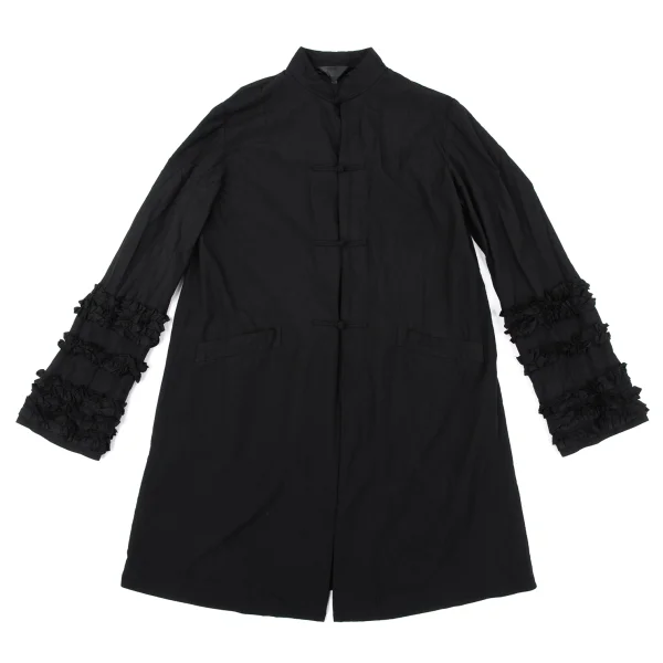 COMME des GARCONS Frill Sleeve Chinese Button Long Jacket K-164096_002