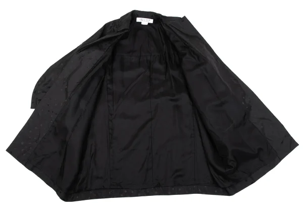 COMME des GARCONS Star Patterned Round Collar Coat K-164098_010