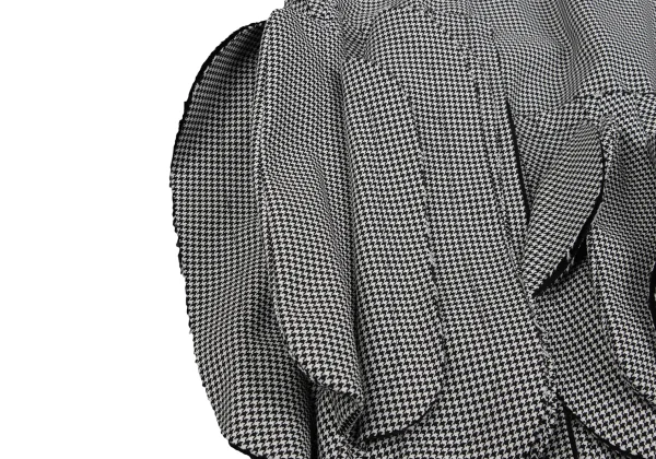 COMME des GARCONS Wool Houndstooth Cutting Frill Skirt K-164102_008