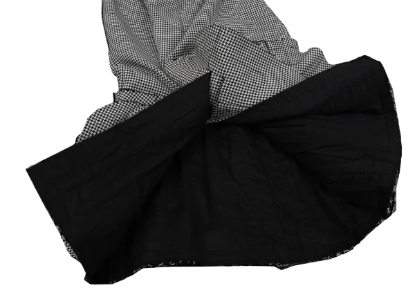 COMME des GARCONS Wool Houndstooth Cutting Frill Skirt K-164102_009