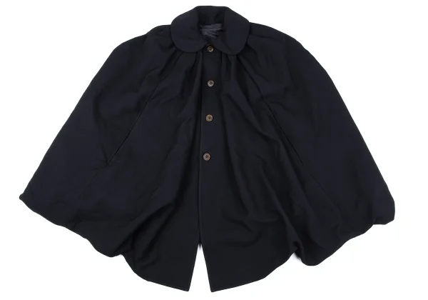 COMME des GARCONS Polyester Round Collar Poncho Coat K-164104_002
