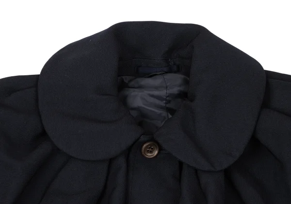 COMME des GARCONS Polyester Round Collar Poncho Coat K-164104_004