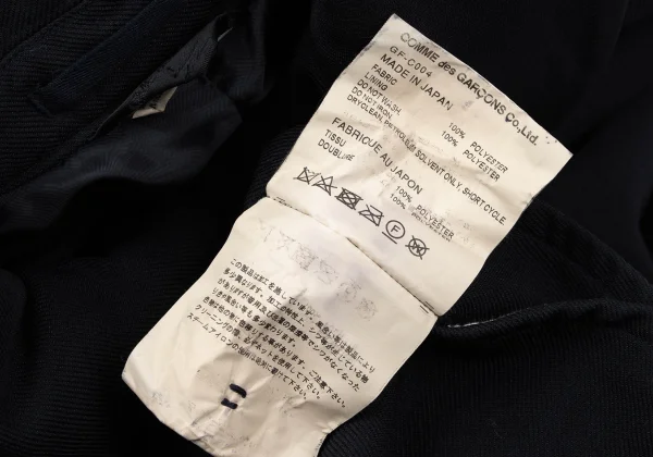 COMME des GARCONS Polyester Round Collar Poncho Coat K-164104_012