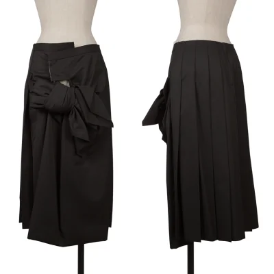 COMME des GARCONS Front Cutting Ribbon Design Pleated Skirt