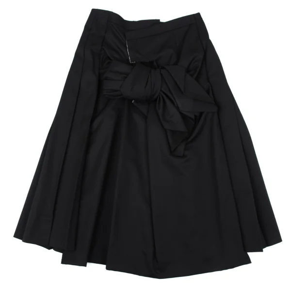 COMME des GARCONS Front Cutting Ribbon Design Pleated Skirt K-164111_002