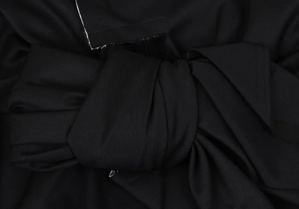 COMME des GARCONS Front Cutting Ribbon Design Pleated Skirt K-164111_004