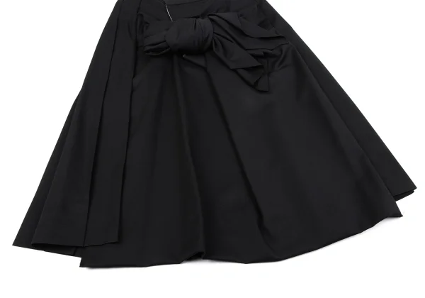 COMME des GARCONS Front Cutting Ribbon Design Pleated Skirt K-164111_005