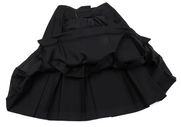 COMME des GARCONS Front Cutting Ribbon Design Pleated Skirt K-164111_006