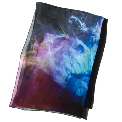 Yohji yamamoto discord Silk Graphic Logo Printed Stole