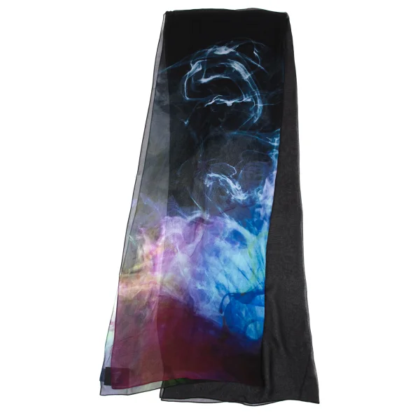 Yohji yamamoto discord Silk Graphic Logo Printed Stole K-164112_002