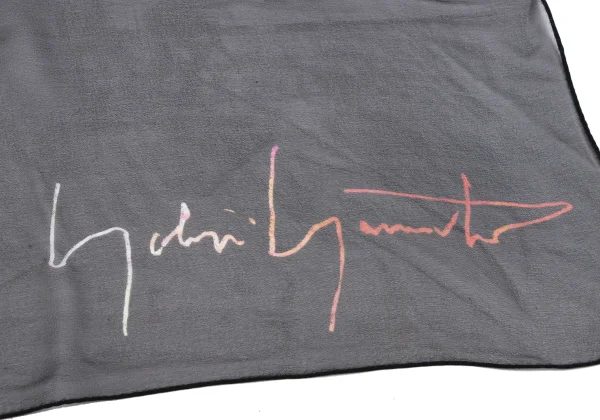 Yohji yamamoto discord Silk Graphic Logo Printed Stole K-164112_005