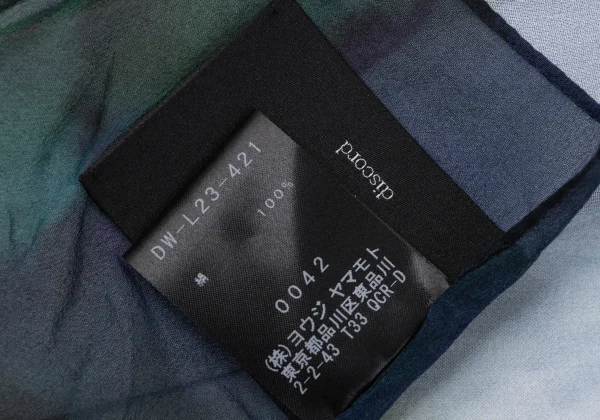 Yohji yamamoto discord Silk Graphic Logo Printed Stole K-164112_008