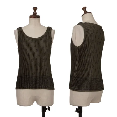 ISSEY MIYAKE Paisley Print Pleated Tank Top