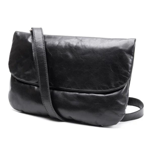 m0851 Leather Shoulder Bag Black  K-164123_001