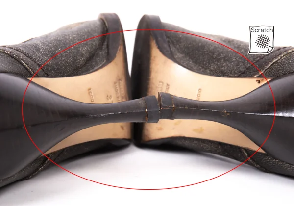 MIU MIU Crack Leather Double Zip Pin Heel Boots K-164129_012