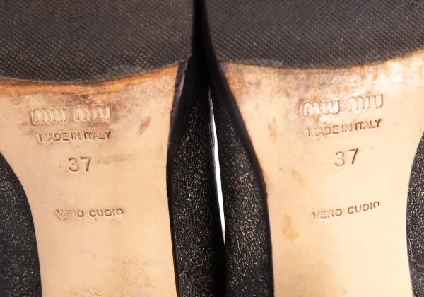 MIU MIU Crack Leather Double Zip Pin Heel Boots K-164129_014