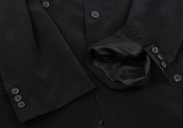 ヨウジヤマモト プールオムYohji Yamamoto POUR HOMME クレープデシンポケットデザイン3Bジャケット 黒4 K-164136_007