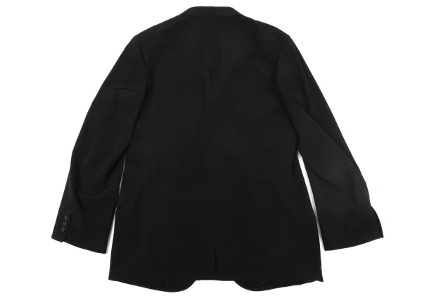 ヨウジヤマモト プールオムYohji Yamamoto POUR HOMME クレープデシンポケットデザイン3Bジャケット 黒4 K-164136_012