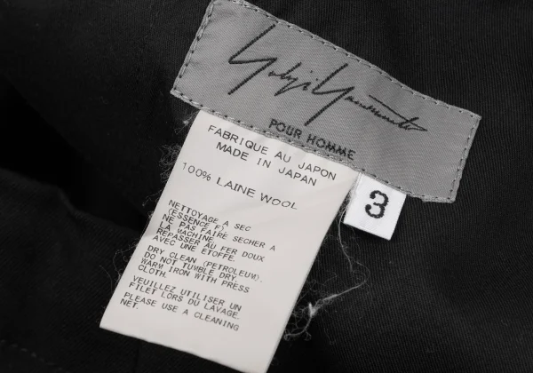 Yohji Yamamoto POUR HOMME Wool Gaba Tuck Balloon Pants K-164137_016