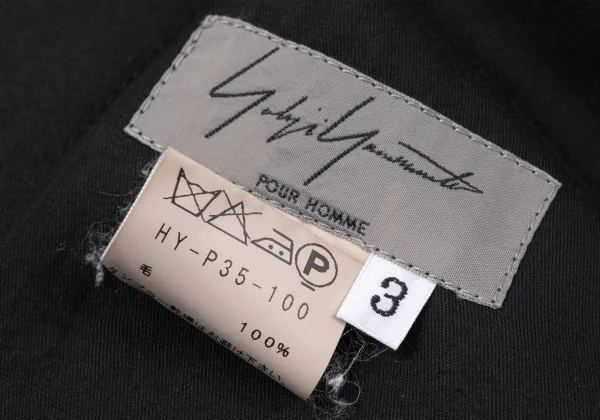 Yohji Yamamoto POUR HOMME Wool Gaba Tuck Balloon Pants K-164137_017