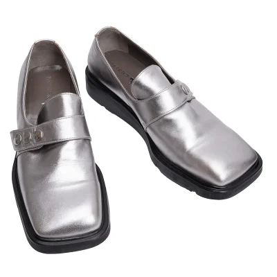 PATRICK COX Strap Metallic Leather Shoes