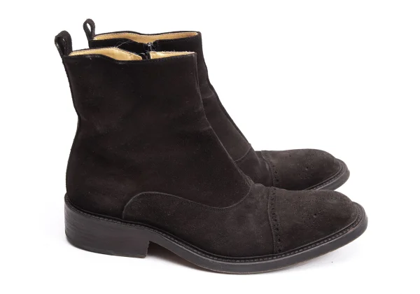 DOUCAL'S Medallion Side Zipper Suede Boots K-164142_006