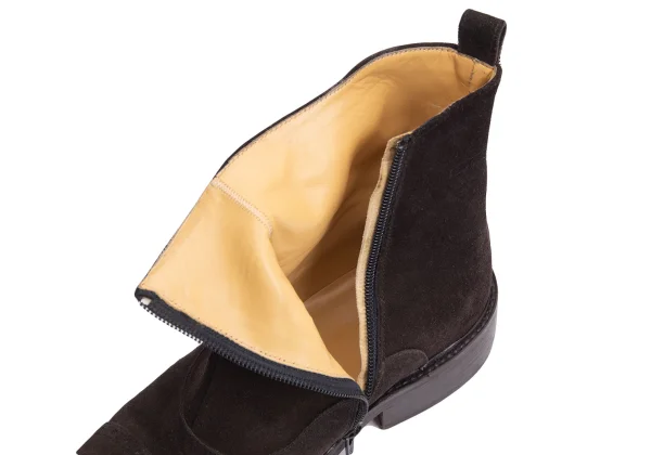 DOUCAL'S Medallion Side Zipper Suede Boots K-164142_013