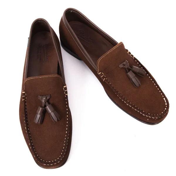 Paraboot Suede Tassel Loafer Brown 7.5  K-164144_001