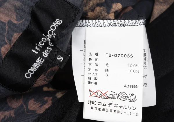tricot COMME des GARCONS Inside Floral Print Design Jacket K-164148_015