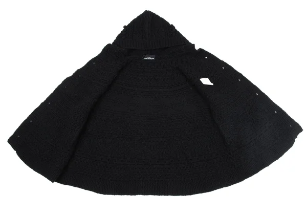 tricot COMME des GARCONS Wool Cable Knit Poncho Jacket K-164149_009