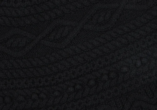 tricot COMME des GARCONS Wool Cable Knit Poncho Jacket K-164149_011