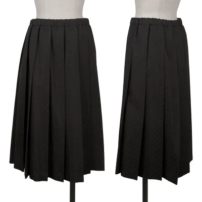tricot COMME des GARCONS Wool Blend Pin Dot Pleated Skirt