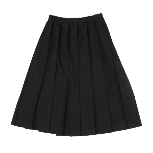 tricot COMME des GARCONS Wool Blend Pin Dot Pleated Skirt K-164150_002